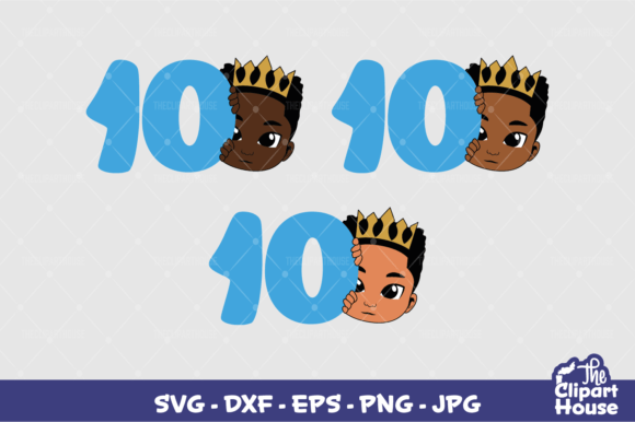 10th Birthday Boy Peek Graphics for Local Crafts