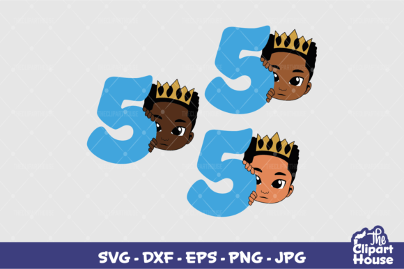 5th Birthday Boy Peek Graphics for Crafts