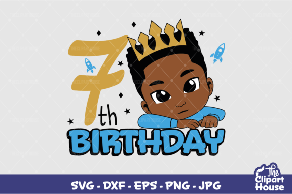 7th Birthday Boy Graphics for Crafts
