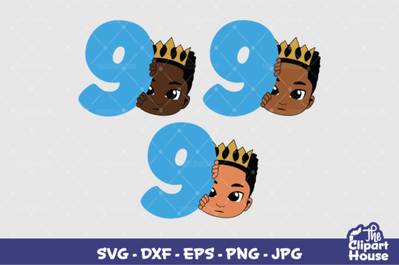 9th Birthday Boy Peek Graphics for Crafts