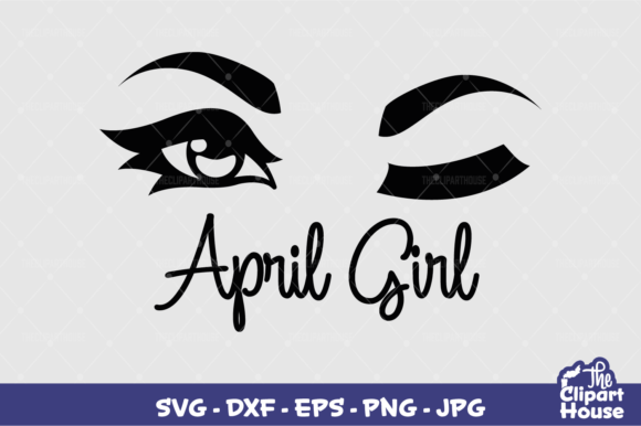 April Girl Graphics for Crafts