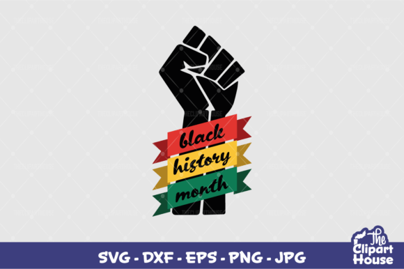Black History Month Fist Graphics for Crafts