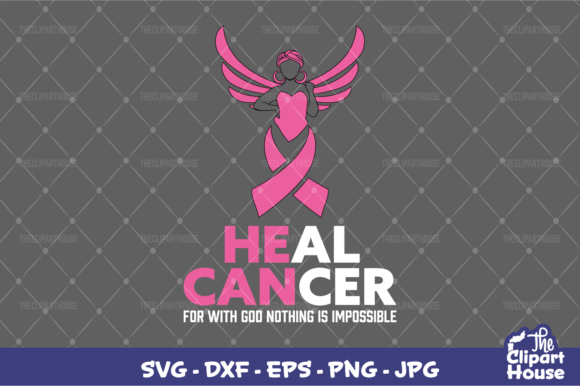 He Can Heal Cancer Angel Graphics for Crafts