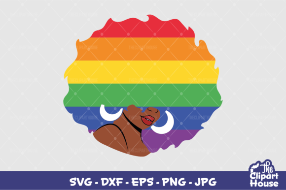 LGBT Afro Face Graphics for Crafts