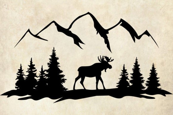 Moose Graphics for Crafts Projects
