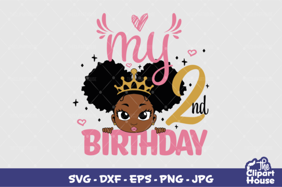 My 2nd Birthday Girl Graphics for Crafts