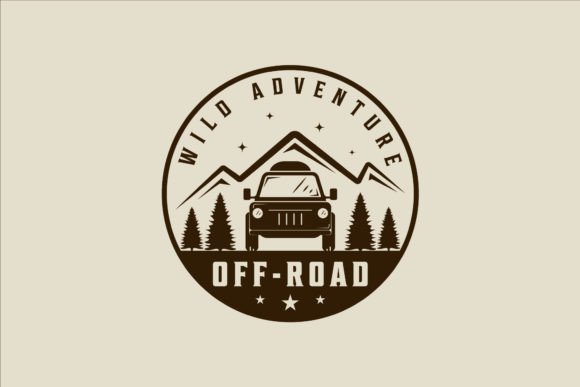 Off Road Car Logo Vintage Vector Design
