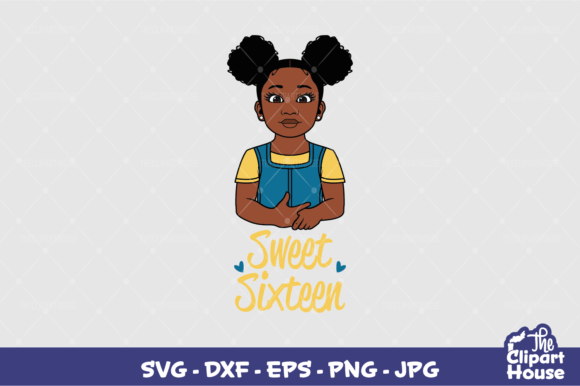 Sweet Sixteen Girl Graphics for Crafts